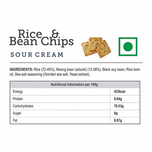 The Harvest Bowl Rice & Bean Chips - Sour Cream - - - Baked Chips/Snacks - 120 Gm