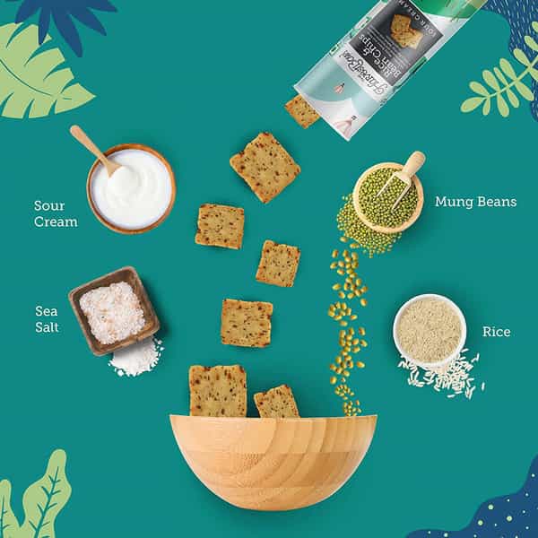 The Harvest Bowl Rice & Bean Chips - Sour Cream - - - Baked Chips/Snacks - 120 Gm