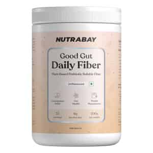 Nutrabay Good Gut Daily Fiber | Unflavoured | Plant Based Prebiotic Soluble Fiber - 33 Servings 200g
