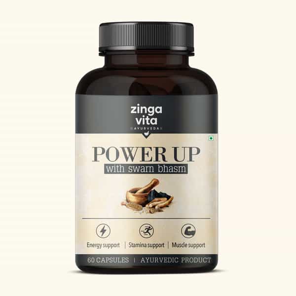 Zingavita Ayurveda Power-Up Gold Capsules|Ayush Approved With 17 Ayurvedic Herbs - 60 Capsules
