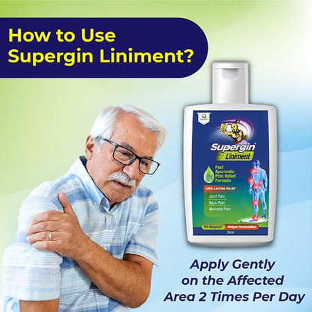Medopharm Wellness Supergin Liniment Oil - 50ml Ayurvedic Pain Relief Formula Pack Of 4