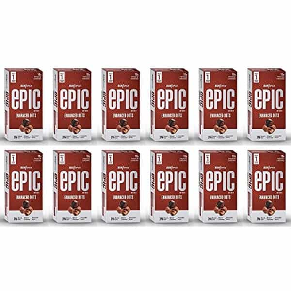 Manforce Epic Hot Dots Enhanced Dotted Condoms Belgian Chocolate Flavour For Men(Set Of 12X10)