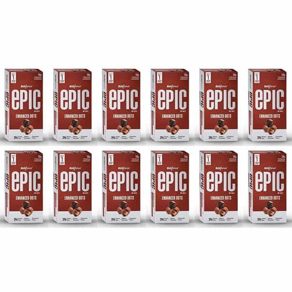 Manforce Epic Hot Dots Enhanced Dotted Condoms Belgian Chocolate Flavour For Men(Set Of 12X10)