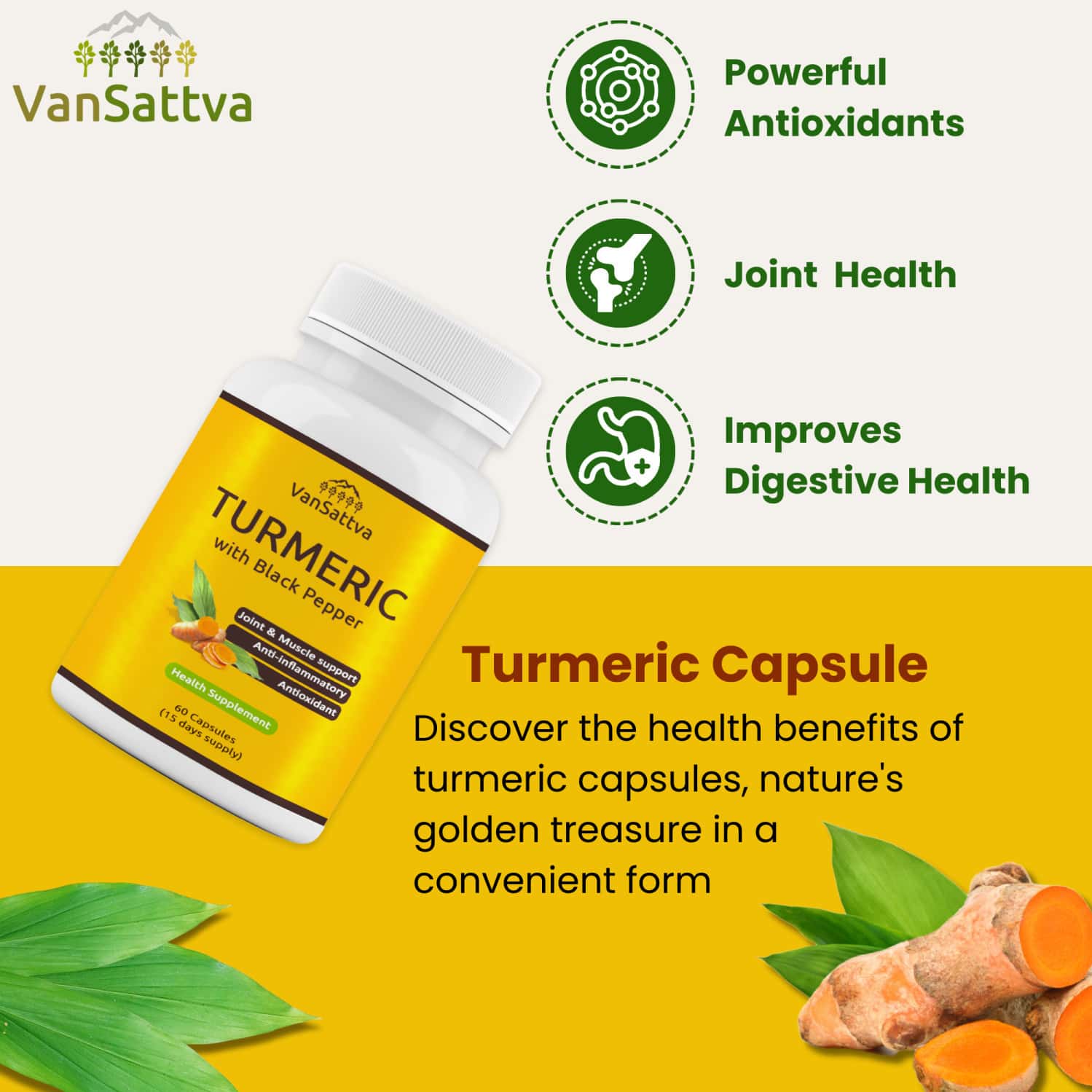 Vansattva Turmeric Capsule - 60n