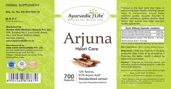 Ayurvedic Life Arjuna 700 Capsules Value Pack Of 2