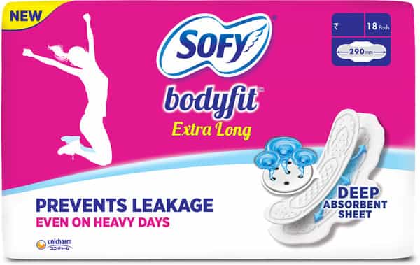 Sofy Bodyfit Extra Long Sanitary Pads - 18 Pads