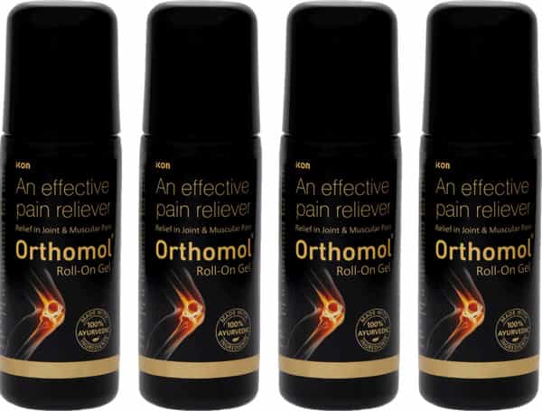 Orthomol Ayurvedic Pain Relief Roll On Gel 75 Gm (Pack Of 4)