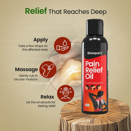 Sheopals Pain Relief Oil For Joint & Body Pain - 120 Ml
