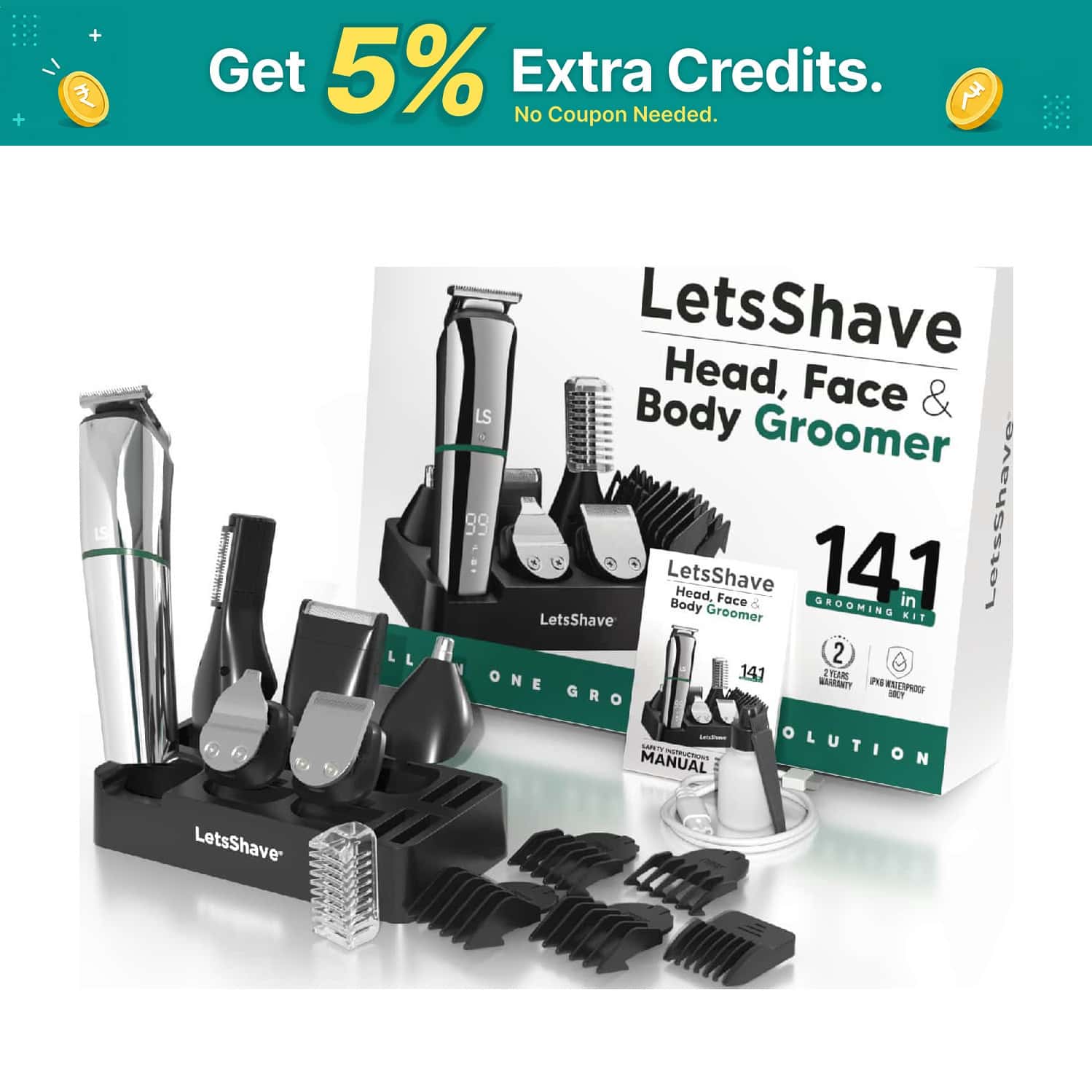 Letsshave All In One Body Groomer For Men