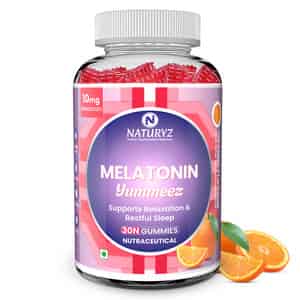Naturyz Melatonin 10mg With Chamomile, L Theanine, L-threonine For Better Sleep - 30 Gummies(orange)