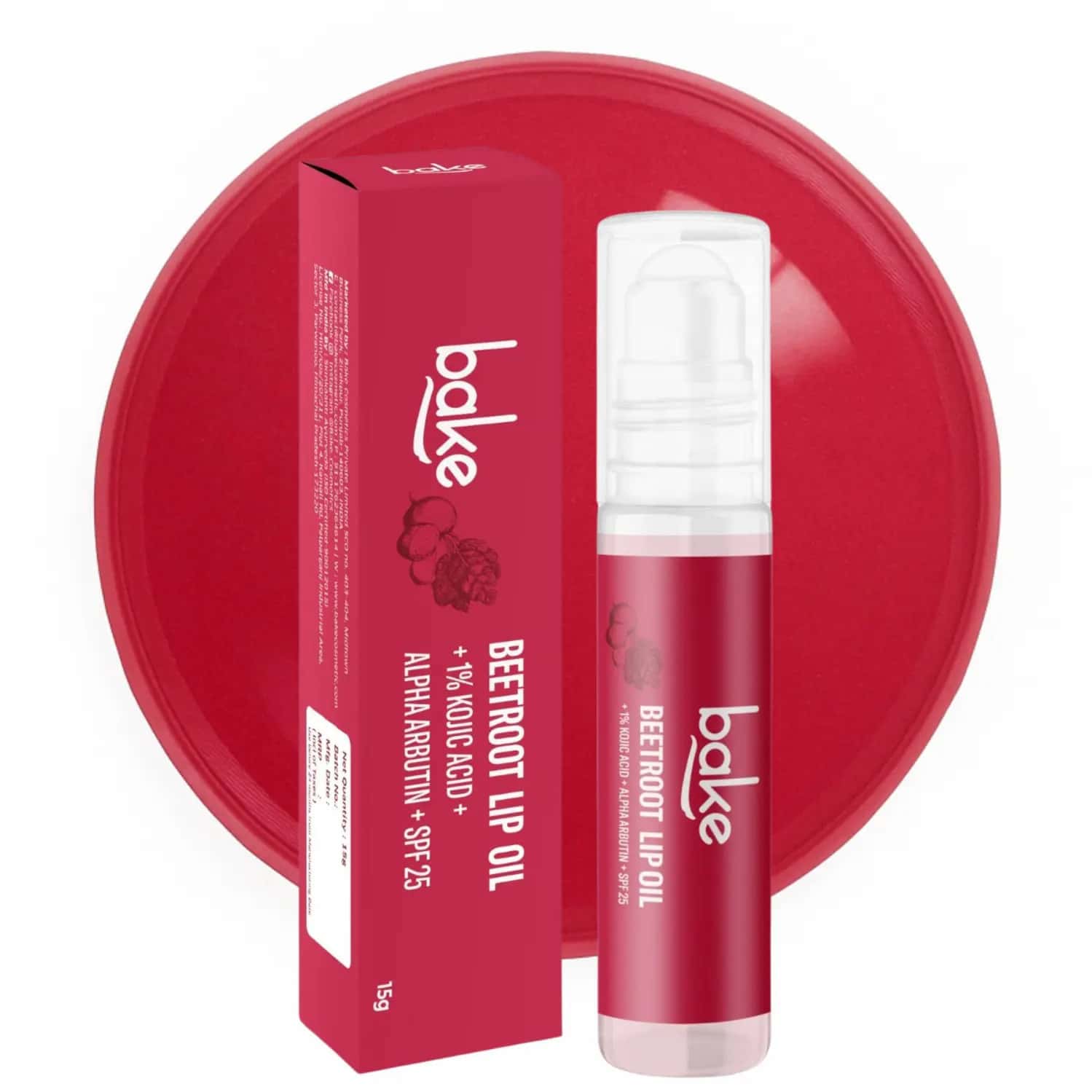 Bake 1% Kojic Beetroot Tinted Lip Balm Oil Spf 25 For Dark Lips (15g)