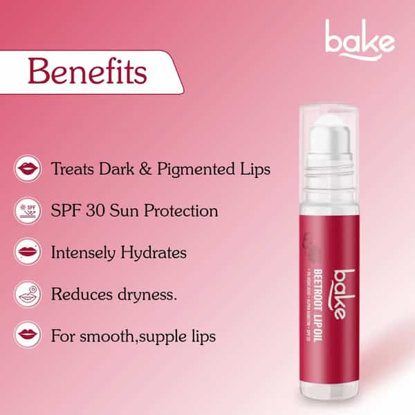 Bake 1% Kojic Beetroot Tinted Lip Balm Oil Spf 25 For Dark Lips (15G)