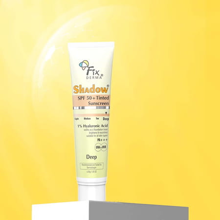 Fixderma Shadow Tinted Sunscreen Deep Spf 50 Pa+++ Brightens |Uva & Uvb Protection 30 Gm