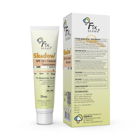 Fixderma Shadow Tinted Sunscreen Deep Spf 50 Pa+++ Brightens |Uva & Uvb Protection 30 Gm