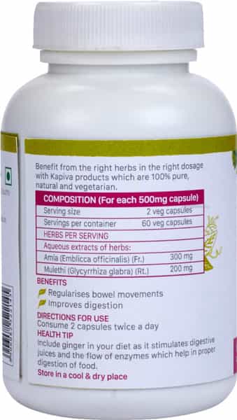 Kapiva Amla + Digest Capsules - Improves Digestion | 60 Capsules