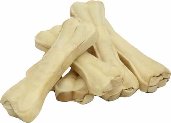 Pawcloud Rawhide Pressed Dog Bones Dog Bone Treat 4 Inches (8 Pieces)