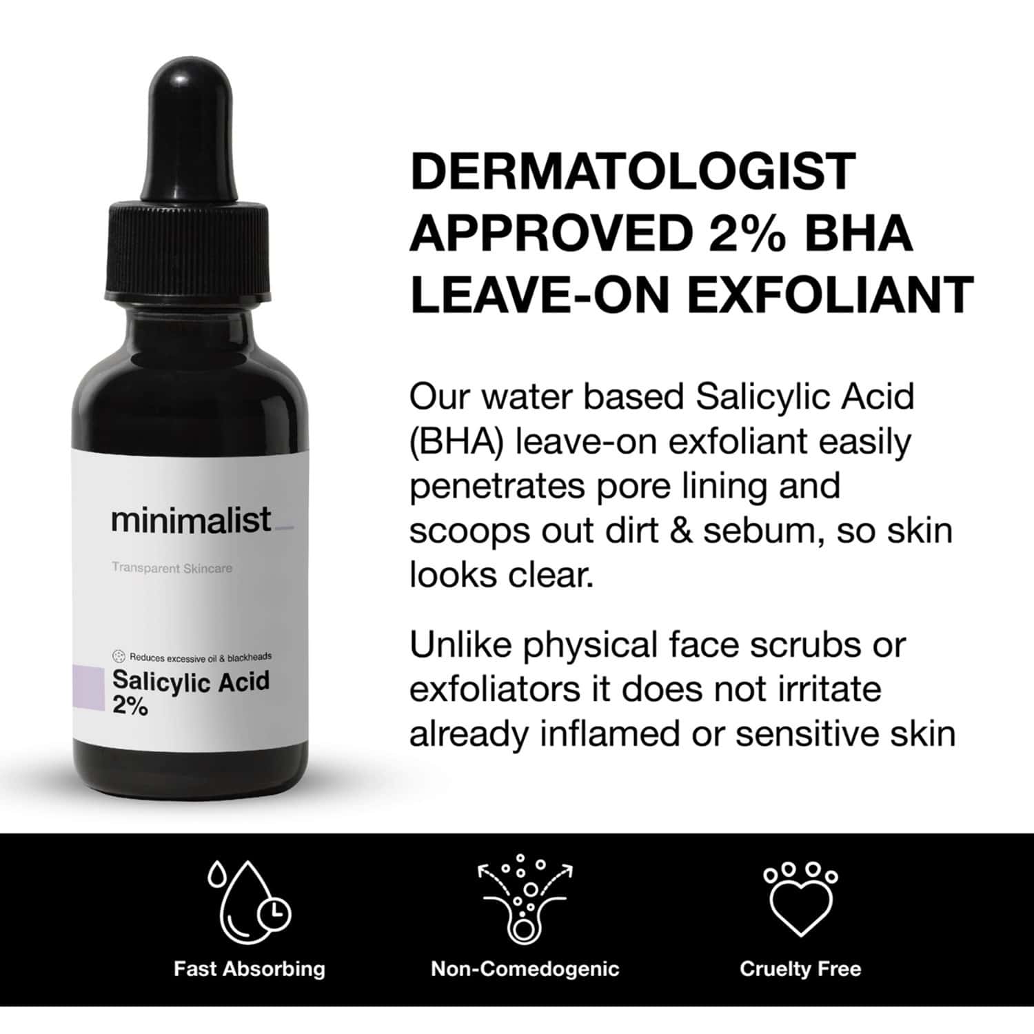 Buy MINIMALIST SALICYLIC ACID 2 SERUM FOR BLACKHEADS, PORE TIGHTENING