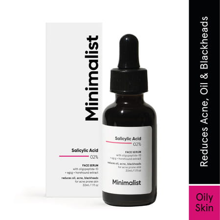 Minimalist Salicylic Acid 2%Serum For Blackheads Pore Tightening Oil Control &Acne Breakouts(30ml)