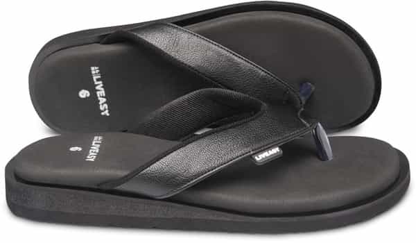 Liveasy Essentials Diabetic & Orthopedic Slippers (Style 2) -Men Black- Size Uk-6