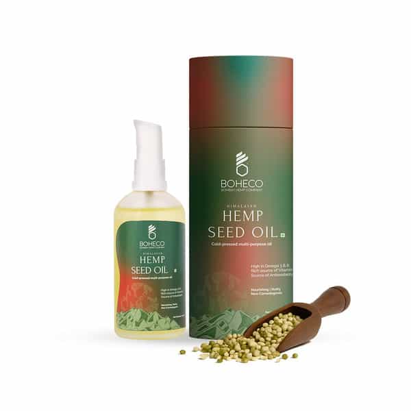 Boheco Himalayan Cold-Pressed Hemp Seed Oil | Multipurpose For Boosting Skin | Hair Health | 100 Ml