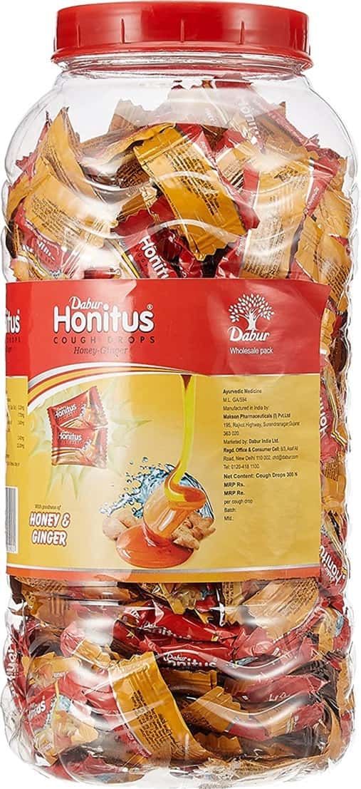 Dabur Honitus Honey Ginger Lozenges Jar Of 300