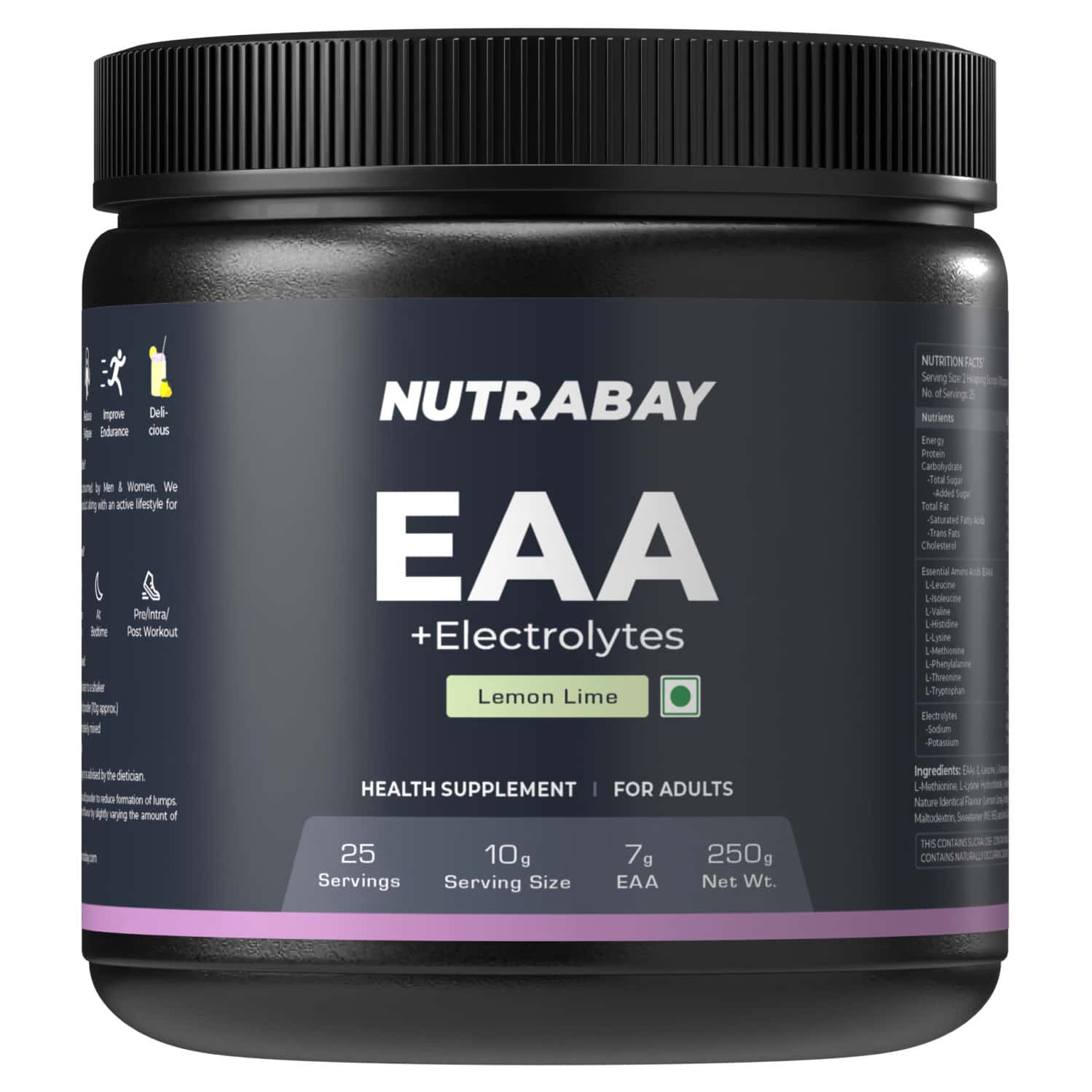 Nutrabay Pro Eaas With Electrolytes (essential Amino Acids) Lemon Lime - 250g