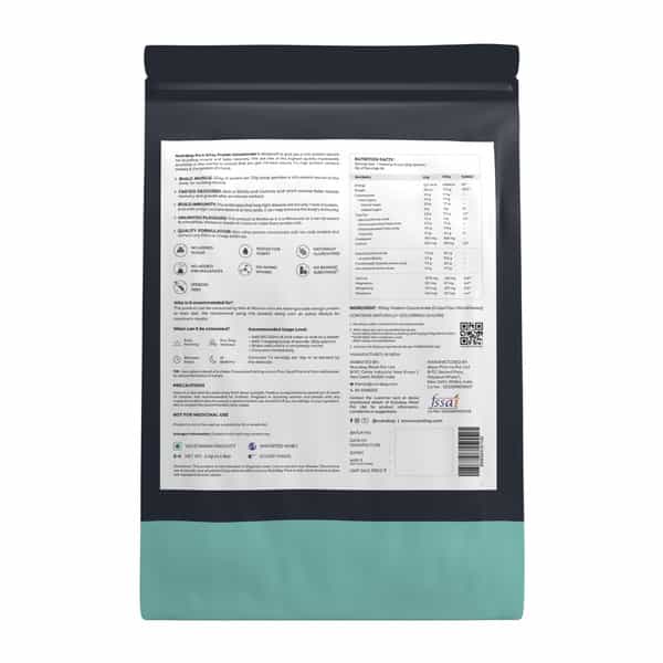 Nutrabay Pure 100% Whey Protein Concentrate Unflavoured - 2Kg