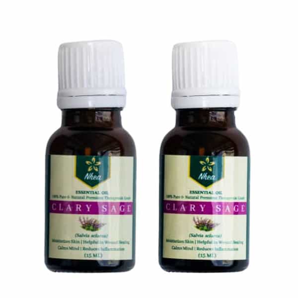Nhea Clary Sage Essential Oil 15 Ml | 100% Pure Undiluted Therapeutic Grade (Pack Of 2)