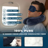 Trajectory Travel Neck Pillow With Sleeping Eye Mask Combo | 5 Years Warranty | Men & Women | Blue