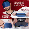 Trajectory Travel Neck Pillow With Sleeping Eye Mask Combo | 5 Years Warranty | Men & Women | Blue