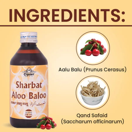 Cipzer Sharbat Aaloo Baloo 200ml | Supports Kidney Health & Comfort