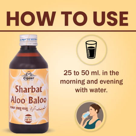 Cipzer Sharbat Aaloo Baloo 200ml | Supports Kidney Health & Comfort