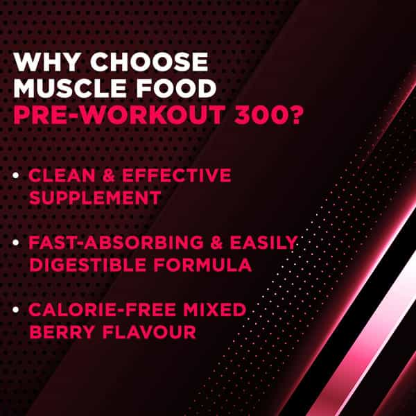 Dr. Morepen Muscle Food Pre Workout For Strength & Energy Berry Burst - 250G