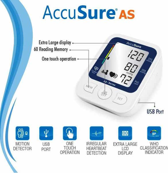 Accusure As Automatic Digital Blood Pressure Monitor
