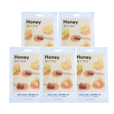 Missha Airy Fit Sheet Mask [Honey] - Pack Of 5