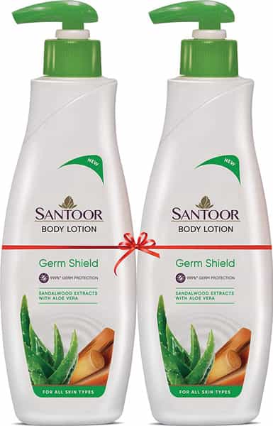 Santoor Germ Shield Body Lotion (Buy 1 Get 1 Free) - 250 Ml Each