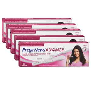 Prega News Advance Test Kit | Rapid Single Step Pregnancy Test | 99% Accurate Results In 3 Mins - 5n