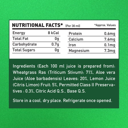 Yogabar Wheat Grass Juice (1 L Bottle)