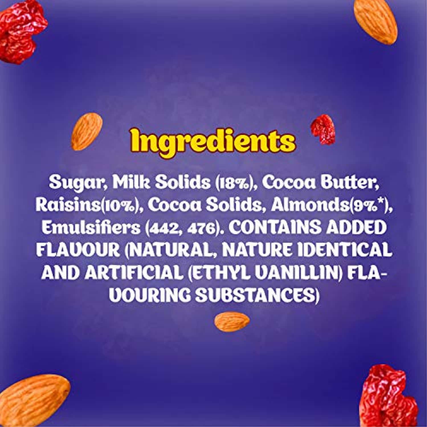 Buy CADBURY DAIRY MILK CHOCOLATE BAR FRUIT AND NUT, 36 G Online & Get