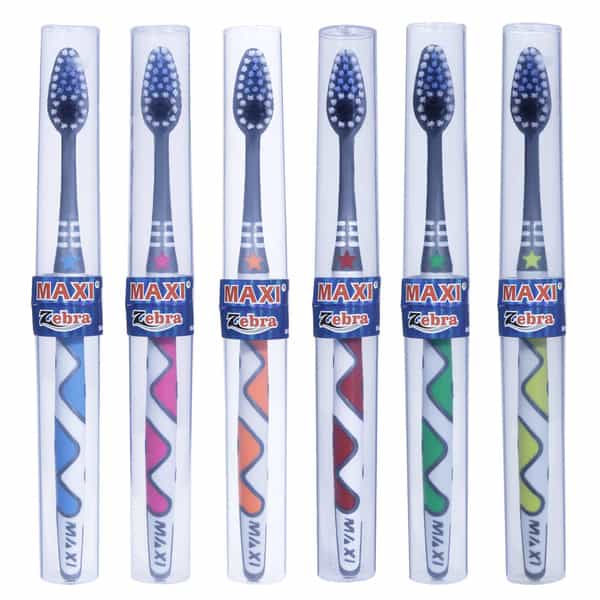 Maxi Zebra Travel Pack Soft Toothbrush (Pack Of 12)