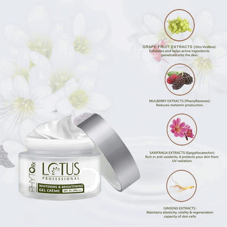 Lotus Professional Phytorx Whitening & Brightening Gel Cream Spf 20 - 50 G