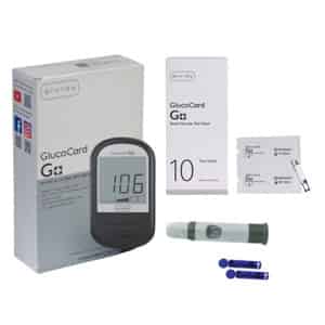 Arkray Glucocard G+ Blood Sugar Testing Machine With 10 Strips | 25 Lancets 1 Lancing Device