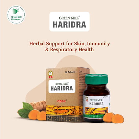 Green Milk Haridra Tablets | Skin Nourishment & Immunity Support | 60 Tablets
