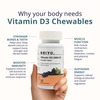 Briyo Vitamin D3 2000 Iu - 90 Chewable Tablets - Natural Grape Flavor - For Vitamin D3 Deficiency