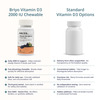 Briyo Vitamin D3 2000 Iu - 90 Chewable Tablets - Natural Grape Flavor - For Vitamin D3 Deficiency