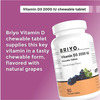 Briyo Vitamin D3 2000 Iu - 90 Chewable Tablets - Natural Grape Flavor - For Vitamin D3 Deficiency
