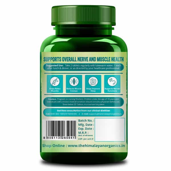 Vlado's Himalayan Organics Chelated Magnesium Glycinate Supplement 2000Mg Per Serving | Veg - 60N