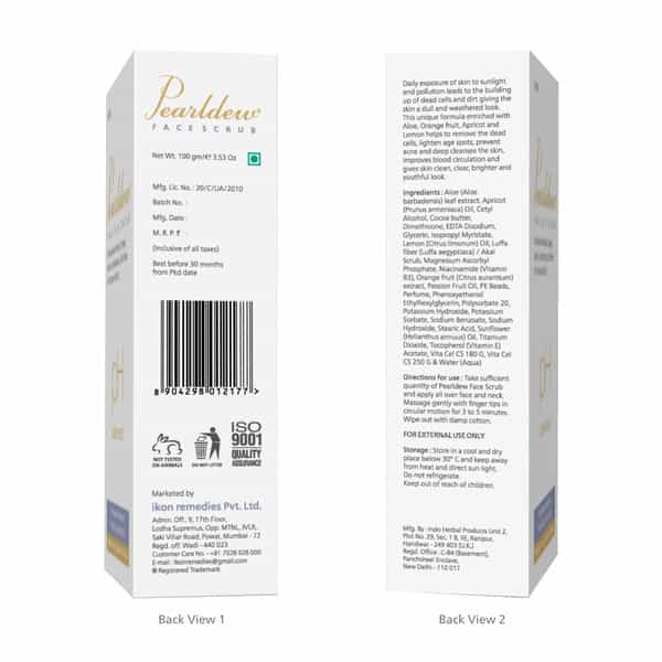 Pearldew Face Scrub - 100 Gm | Passion Fruit Oil & Walnut Scrub | Paraben Free (Pack Of 4)