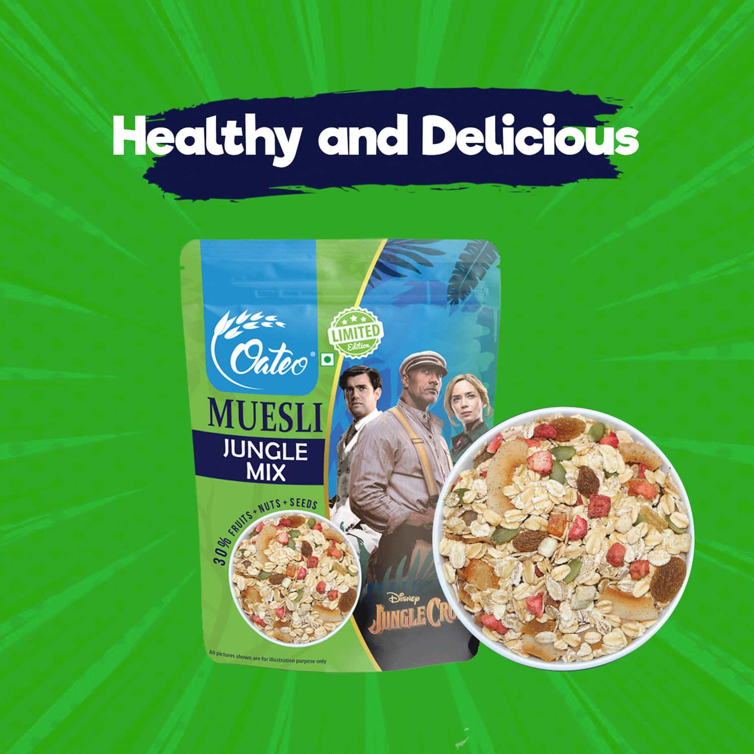 Buy OATEO JUNGLE MIX MUESLI 400G POUCH Online & Get Upto 60 OFF at