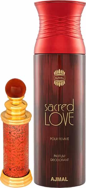 Ajmal Classic Oud Cp Oil Oudh 10Ml For Unisex And Sacred Love Deodorant 200Ml For Women